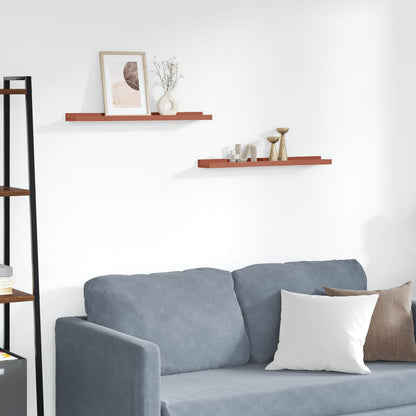 Wall Shelf with Shelf 2 pcs Red 60 x 9 x 3 cm Engineered Wood