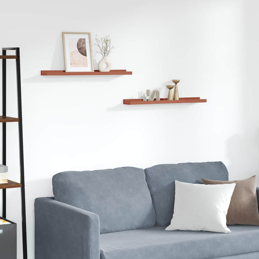 Wall Shelf Wall-Mounted 2 pcs Red 60 x 9 x 3 cm Engineered Wood