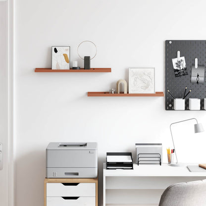Wall Shelf with Shelf 2 pcs Red 60 x 9 x 3 cm Engineered Wood