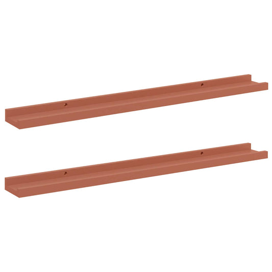 Wall Shelf with Shelf 2 pcs Red 80 x 9 x 3 cm Engineered Wood