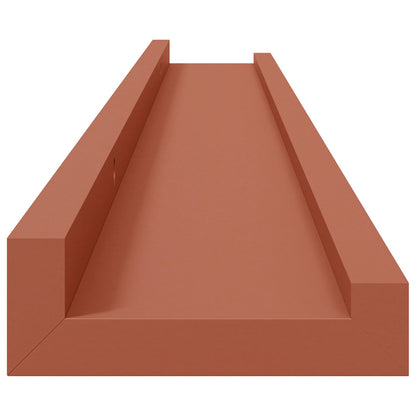 Wall Shelf with Shelf 2 pcs Red 80 x 9 x 3 cm Engineered Wood