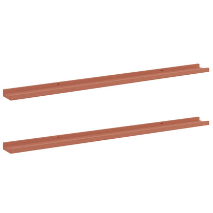 Wall Shelf with Shelf 2 pcs Red 115 x 9 x 3 cm Engineered Wood