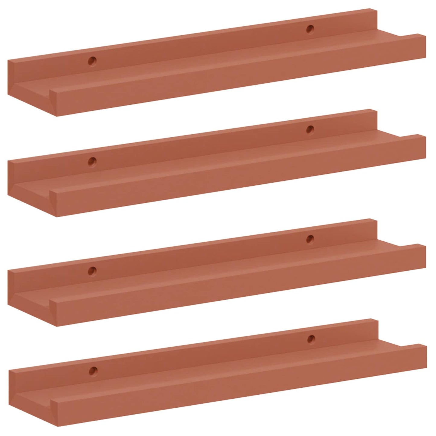 Wall Shelf with Shelf 4 pcs Red 40 x 9 x 3 cm Engineered Wood