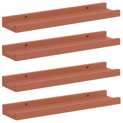 Wall Shelf with Shelf 4 pcs Red 40 x 9 x 3 cm Engineered Wood