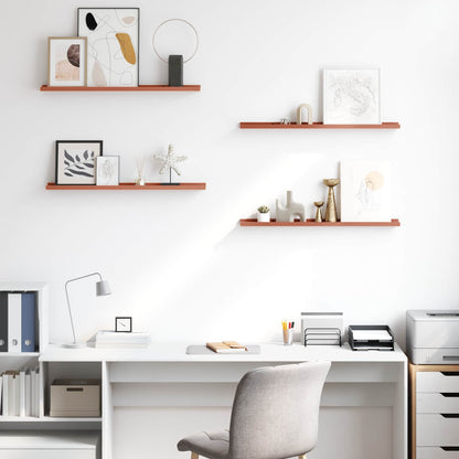 Wall Shelf with Shelf 4 pcs Red 80 x 9 x 3 cm Engineered Wood