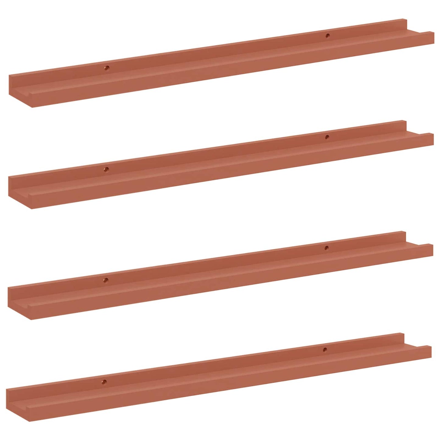 Wall Shelf with Shelf 4 pcs Red 80 x 9 x 3 cm Engineered Wood
