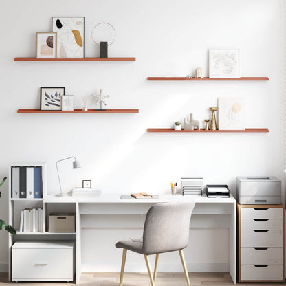 Wall Shelf with Shelf 4 pcs Red 115 x 9 x 3 cm Engineered Wood