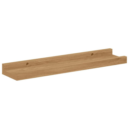 Wall Shelf with Shelf 2 pcs Brown 40 x 9 x 3 cm Engineered Wood
