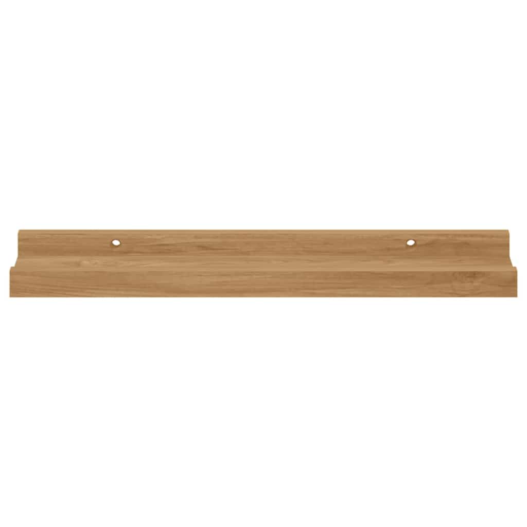 Wall Shelf with Shelf 2 pcs Brown 40 x 9 x 3 cm Engineered Wood