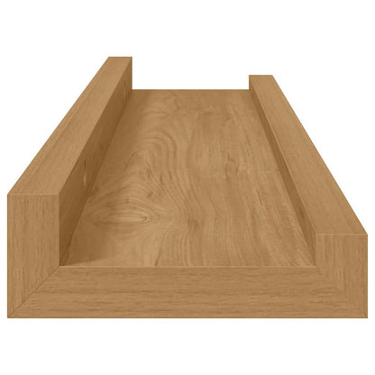 Wall Shelf with Shelf 2 pcs Brown 40 x 9 x 3 cm Engineered Wood