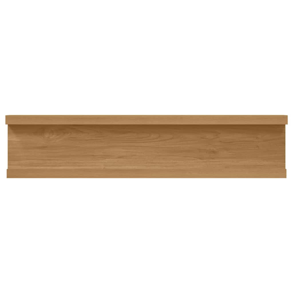 Wall Shelf with Shelf 2 pcs Brown 40 x 9 x 3 cm Engineered Wood