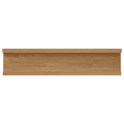 Wall Shelf with Shelf 2 pcs Brown 40 x 9 x 3 cm Engineered Wood