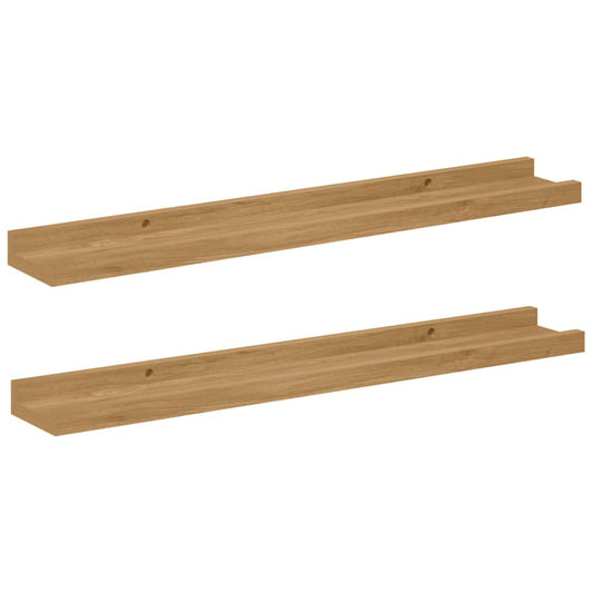 Wall Shelf Wall-Mounted 2 pcs Brown 60 x 9 x 3 cm