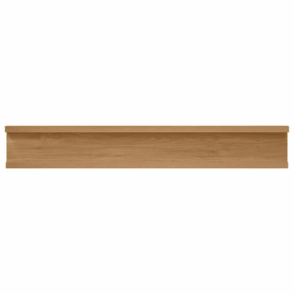 Wall Shelf with Shelf 2 pcs Brown 60 x 9 x 3 cm Engineered Wood