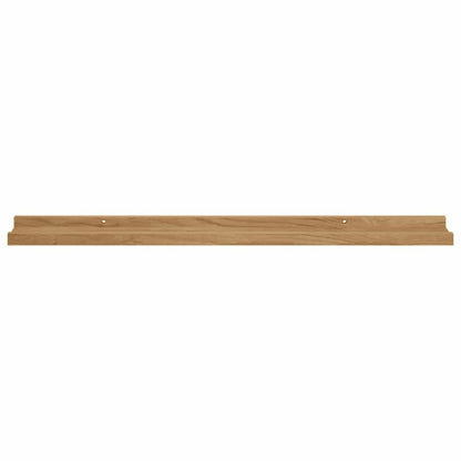Wall Shelf with Shelf 2 pcs Brown 80 x 9 x 3 cm Engineered Wood