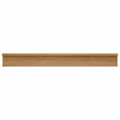 Wall Shelf with Shelf 2 pcs Brown 80 x 9 x 3 cm Engineered Wood