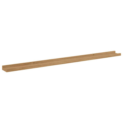 Wall Shelf Wall-Mounted 2 pcs Brown 115 x 9 x 3 cm