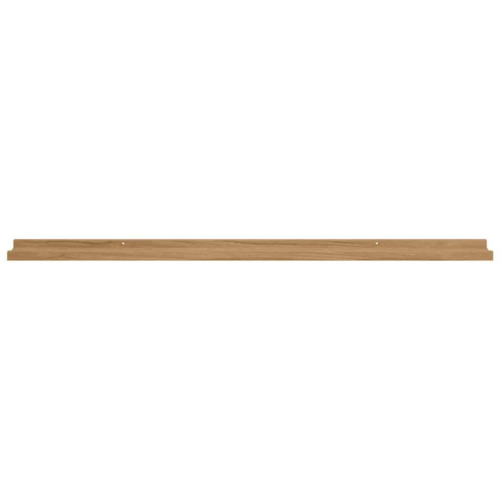 Wall Shelf Wall-Mounted 2 pcs Brown 115 x 9 x 3 cm