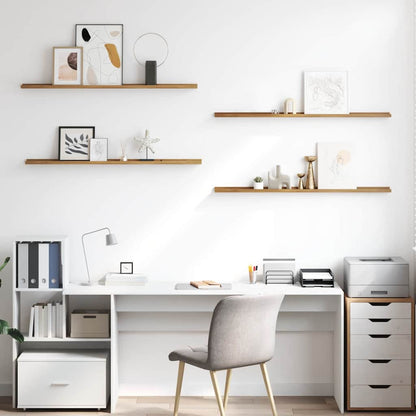Wall Shelf Wall-Mounted 4 pcs Brown 115 x 9 x 3 cm