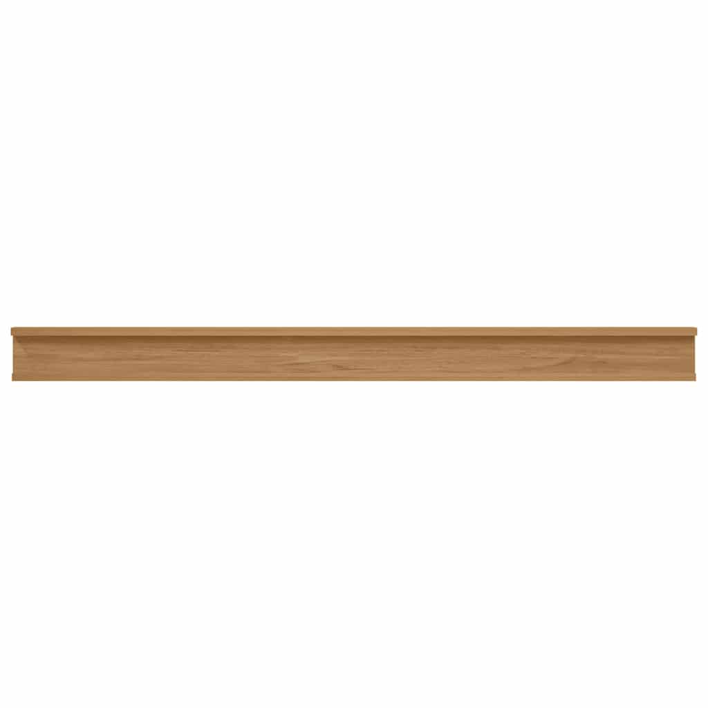 Wall Shelf Wall-Mounted 4 pcs Brown 115 x 9 x 3 cm