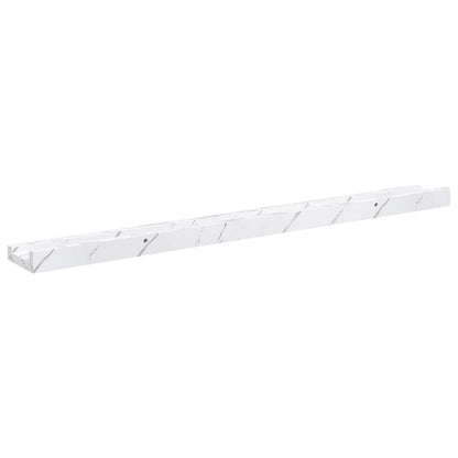Wall Shelf 2 pcs White Marble 80 x 9 x 3 cm Engineered Wood