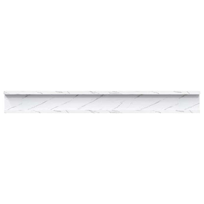 Wall Shelf 2 pcs White Marble 80 x 9 x 3 cm Engineered Wood