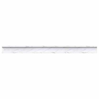 Wall Shelf 2 pcs White Marble 115 x 9 x 3 cm Engineered Wood