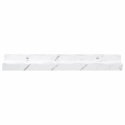 Wall Shelf 4 pcs White Marble 40 x 9 x 3 cm Engineered Wood
