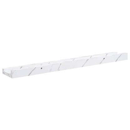Wall Shelf 4 pcs White Marble 60 x 9 x 3 cm Engineered Wood