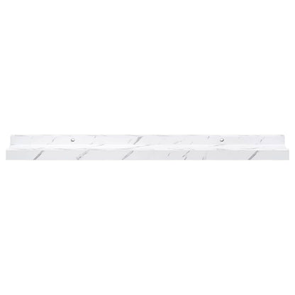 Wall Shelf 4 pcs White Marble 60 x 9 x 3 cm Engineered Wood