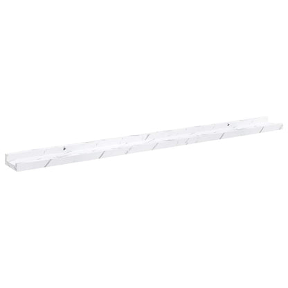 Wall Shelf 4 pcs White Marble 100 x 9 x 3 cm Engineered Wood