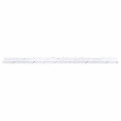 Wall Shelf 4 pcs White Marble 100 x 9 x 3 cm Engineered Wood