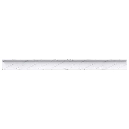 Wall Shelf 4 pcs White Marble 100 x 9 x 3 cm Engineered Wood