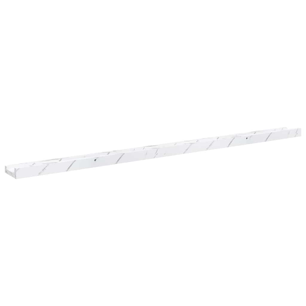 Wall Shelf 4 pcs White Marble 115 x 9 x 3 cm Engineered Wood