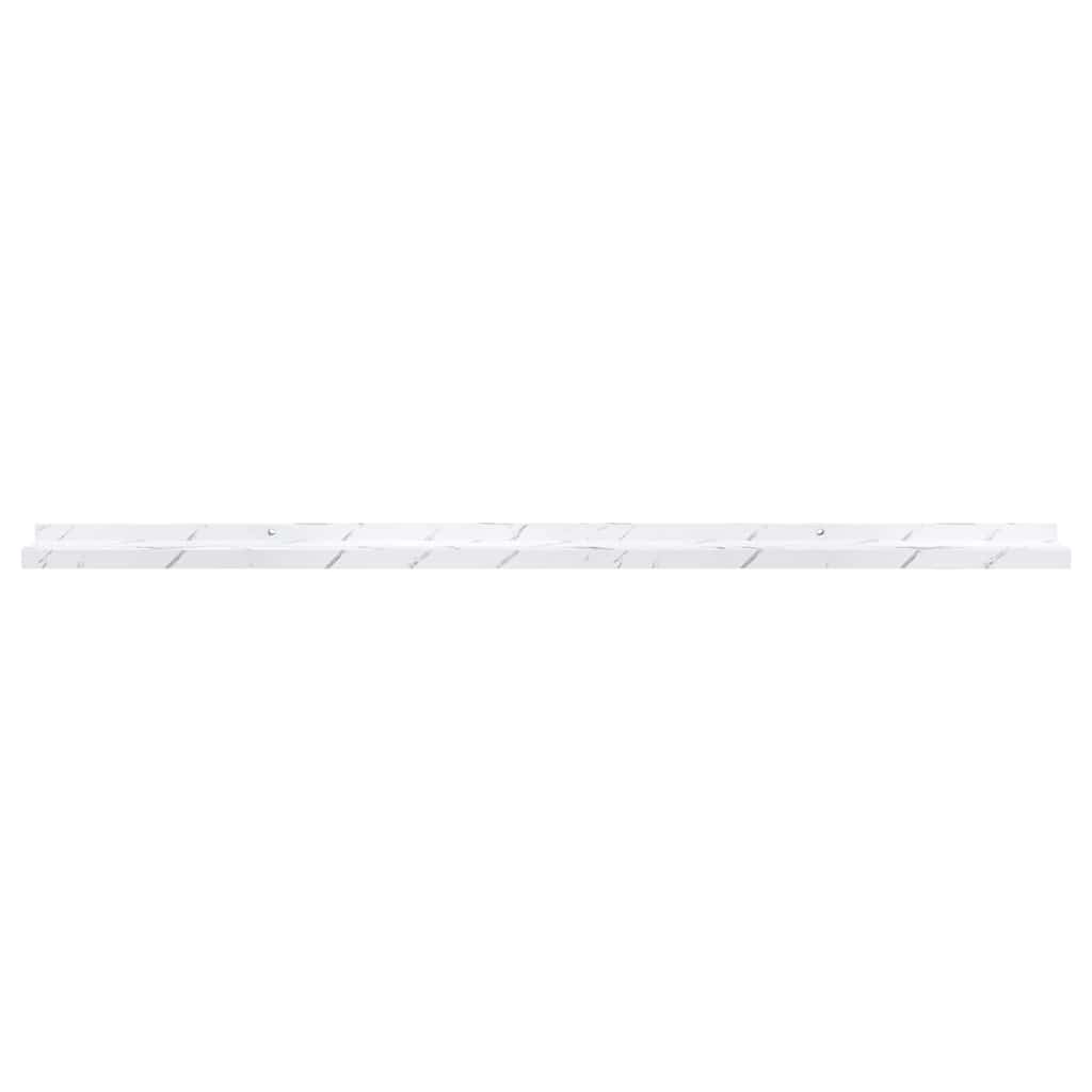 Wall Shelf 4 pcs White Marble 115 x 9 x 3 cm Engineered Wood