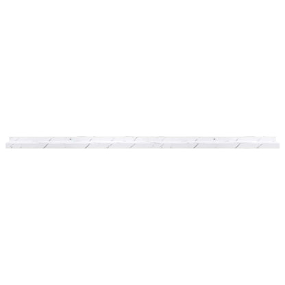Wall Shelf 4 pcs White Marble 115 x 9 x 3 cm Engineered Wood