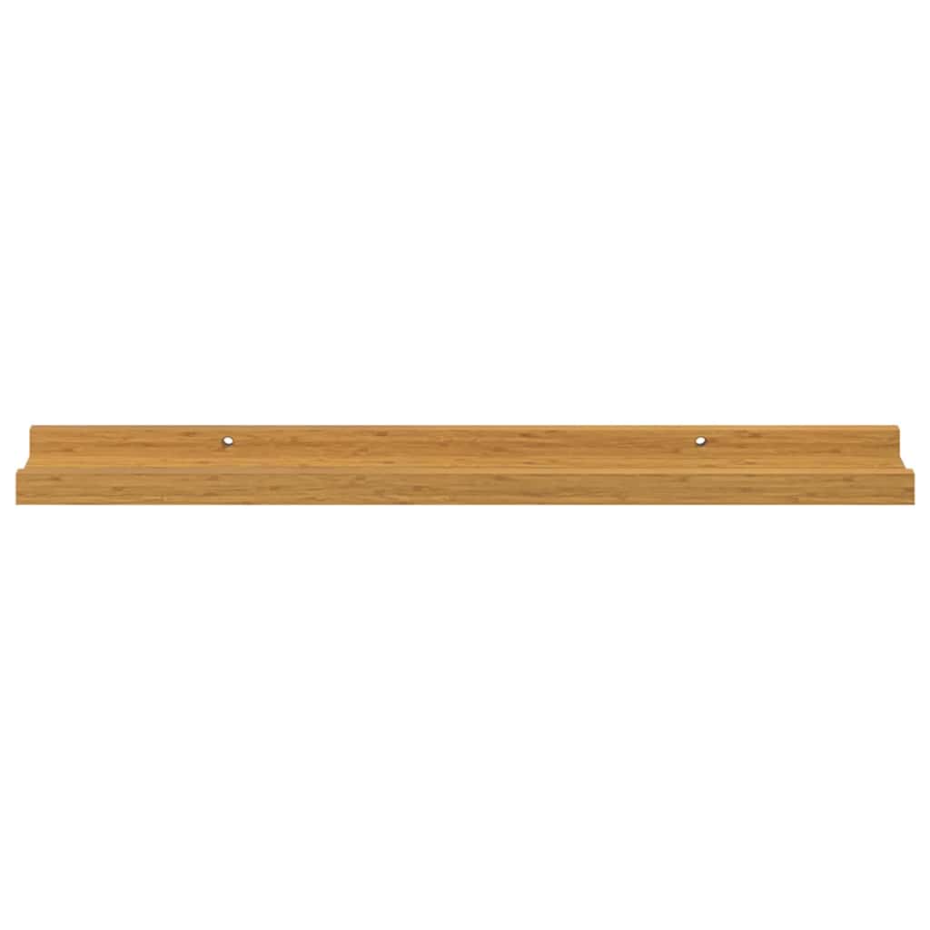 Wall Shelf with Shelf 2 pcs Beige 60 x 9 x 3 cm Engineered Wood