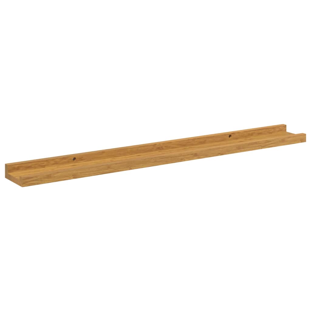 Wall Shelf with Shelf 2 pcs Beige 80 x 9 x 3 cm Engineered Wood