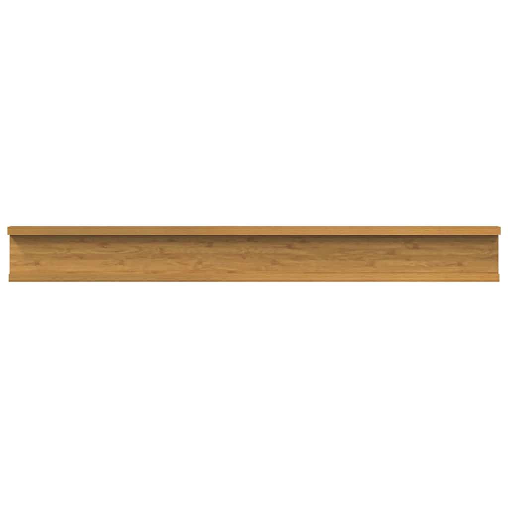 Wall Shelf with Shelf 2 pcs Beige 80 x 9 x 3 cm Engineered Wood