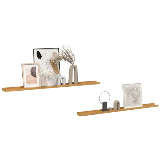 Wall Shelf 2 pcs Beige 115 x 9 x 3 cm Engineered Wood
