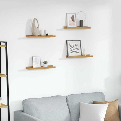 Wall Shelf with Shelf 4 pcs Beige 40 x 9 x 3 cm Engineered Wood