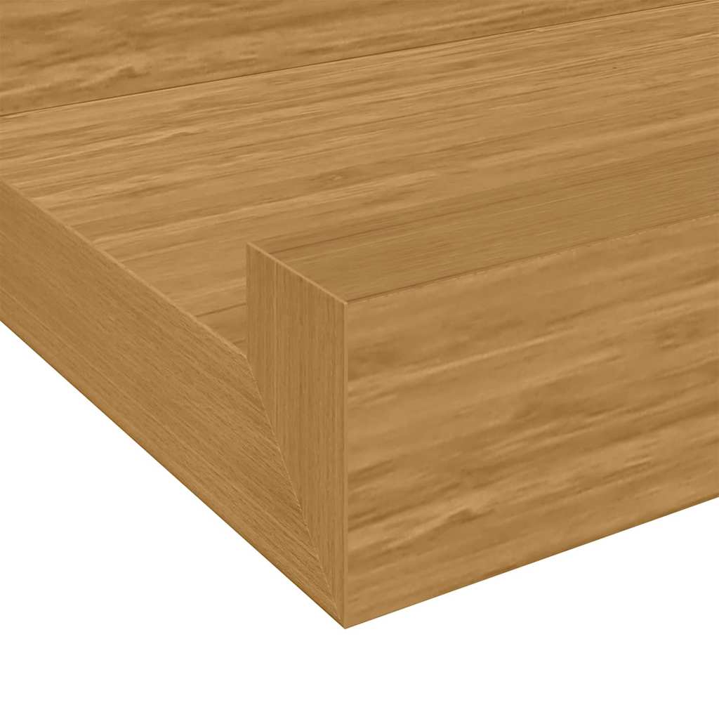 Wall Shelf with Shelf 4 pcs Beige 60 x 9 x 3 cm Engineered Wood