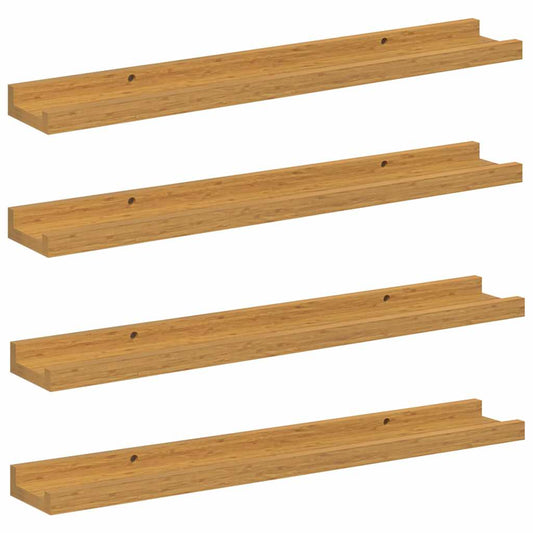 Wall Shelf 4 pcs Beige 60 x 9 x 3 cm Engineered Wood