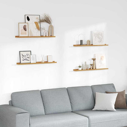Wall Shelf with Shelf 4 pcs Beige 80 x 9 x 3 cm Engineered Wood