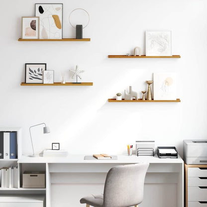 Wall Shelf with Shelf 4 pcs Beige 80 x 9 x 3 cm Engineered Wood