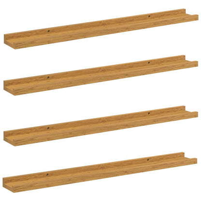 Wall Shelf with Shelf 4 pcs Beige 80 x 9 x 3 cm Engineered Wood