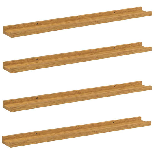 Wall Shelf 4 pcs Beige 80 x 9 x 3 cm Engineered Wood