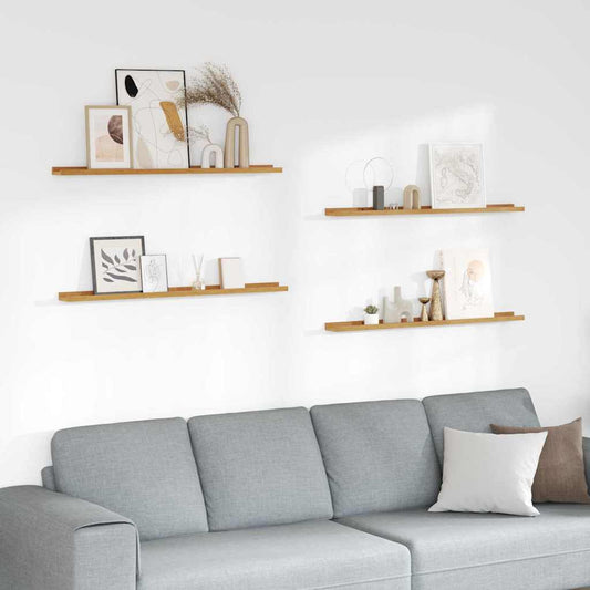 Wall Shelf 4 pcs Beige 100 x 9 x 3 cm Engineered Wood