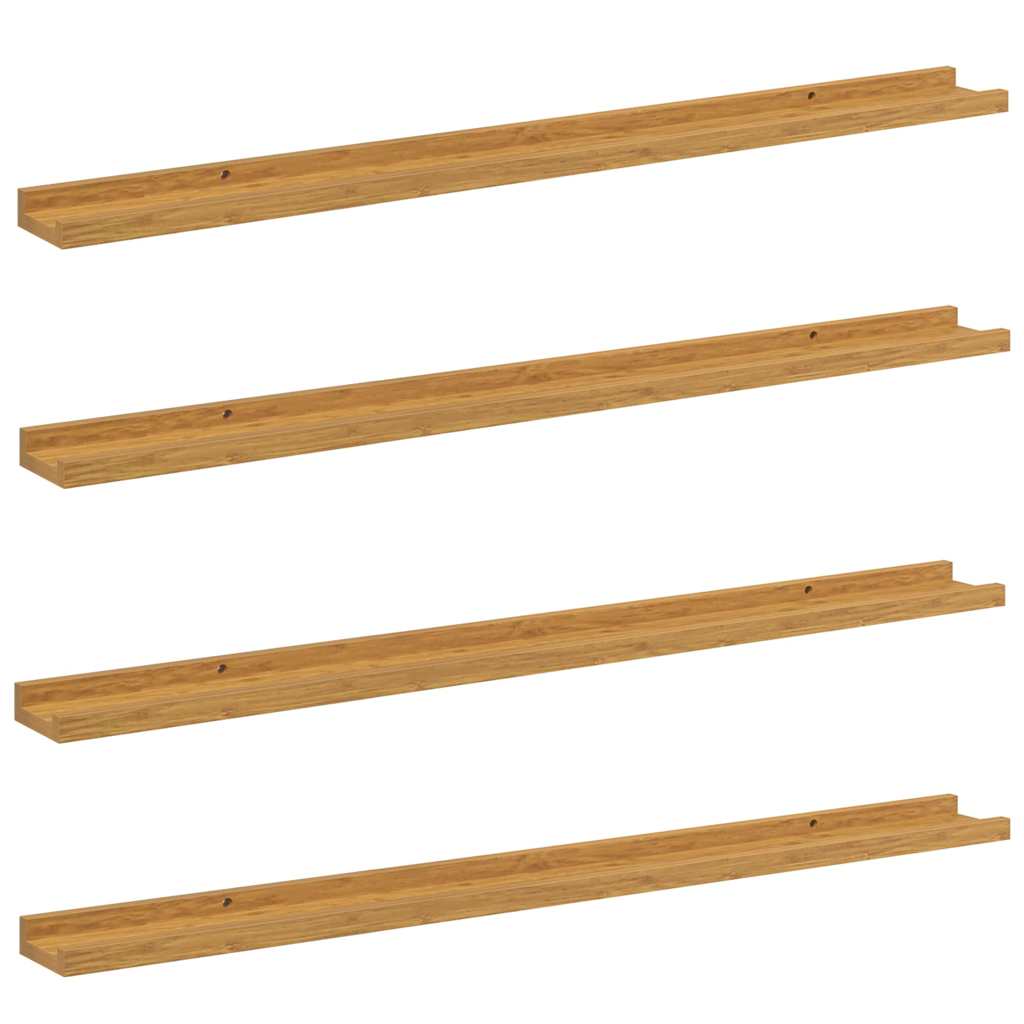 Wall Shelf 4 pcs Beige 100 x 9 x 3 cm Engineered Wood