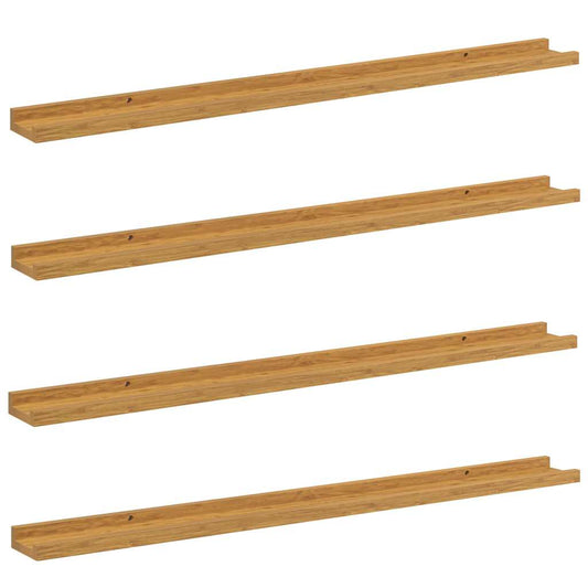 Wall Shelf 4 pcs Beige 100 x 9 x 3 cm Engineered Wood